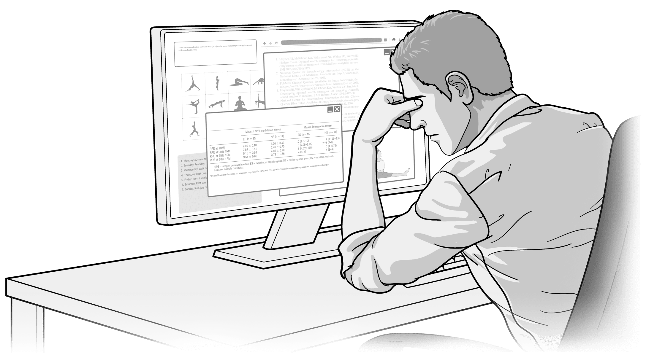 a person frustrated sitting at a computer