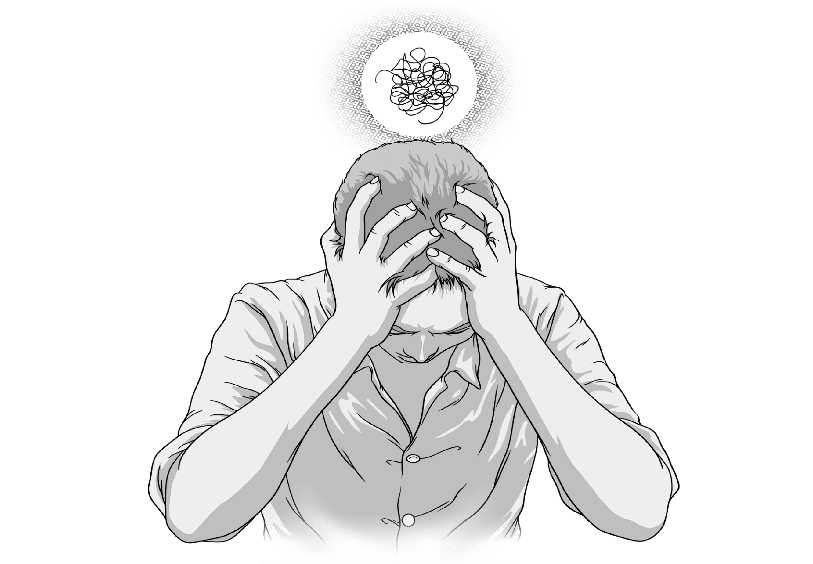 a person overthinking