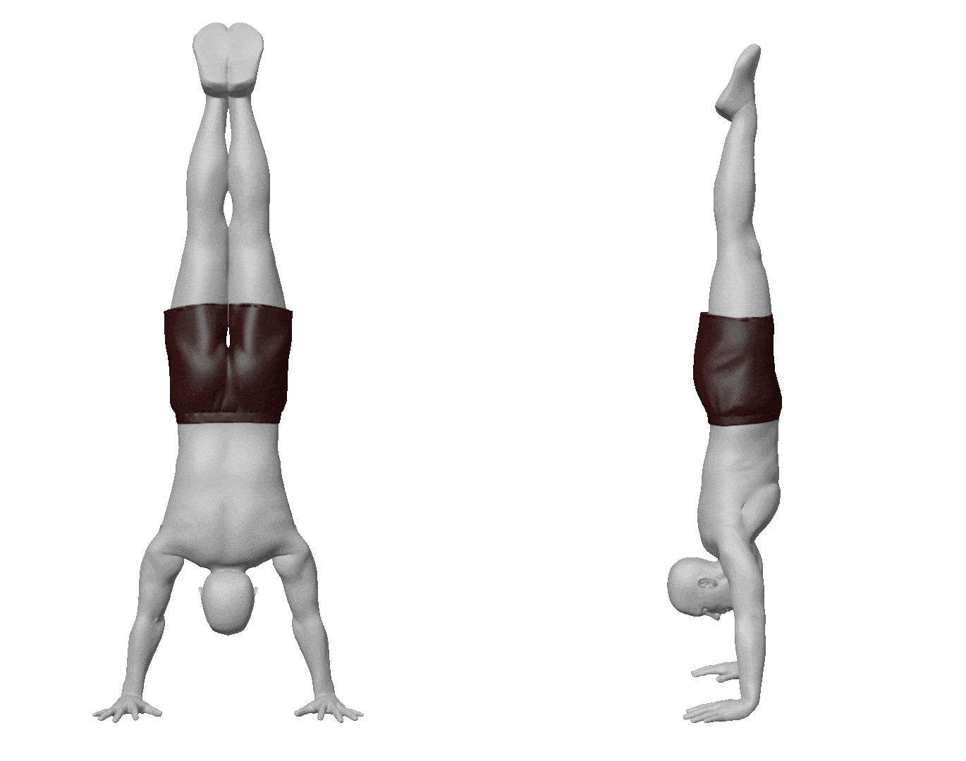 a person doing handstand push ups